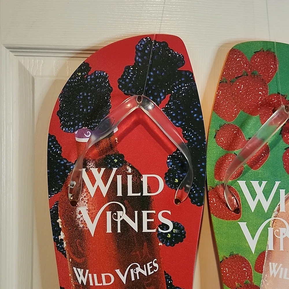 Wild Vines Wine Giant Decorative Flip Flops